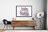 Teeth Anatomy Watercolor Print Tooth Anatomical Art Dental Clinic Decor Art Dentistry Student Dentistry Office Graduaiton Dentist Gift-244