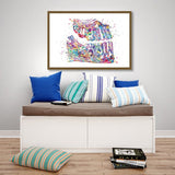 Teeth Anatomy Watercolor Print Tooth Anatomical Art Dental Clinic Decor Art Dentistry Student Dentistry Office Graduaiton Dentist Gift-244