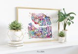 Teeth Anatomy Watercolor Print Tooth Anatomical Art Dental Clinic Decor Art Dentistry Student Dentistry Office Graduaiton Dentist Gift-244