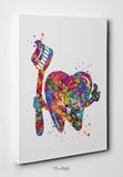 Dental Art Set Watercolor Print Pediatric Dentist Gift Dental Gift Decor Dentist Medical Art Dental Care Dentist Office Dentistry Clinic-139