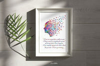 Free Mind Quote Watercolor Print Motivational Quote Meditation Art Yoga Print Psychology Clinic Therapy Art Yoga Studio Wall Art Nirvana-323