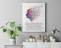 Free Mind Quote Watercolor Print Motivational Quote Meditation Art Yoga Print Psychology Clinic Therapy Art Yoga Studio Wall Art Nirvana-323