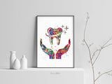 Dental Hygienist Gift Set Watercolor Print Dental Gift Decor Dentist Present Medical Art Dental Care Dentist Office Dentistry Clinic-655
