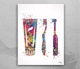 Dental Hygienist Gift Set Watercolor Print Dental Gift Decor Dentist Present Medical Art Dental Care Dentist Office Dentistry Clinic-655