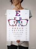Eye Test Art Watercolor Print Eye Chart Optometrist Optician Poster Vision Test Medical Art Ophthalmology Doctor Office Clinic Wall Art-2476