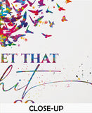 Let That Shit Go Watercolor Print Wall Art Quote Art Home Housewarming Gift Motivational Typo Art Meditating Inspirational Funny Quotes-2452
