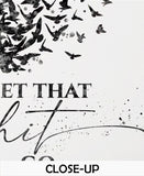 Let That Shit Go Watercolor Print Wall Art Quote Art Home Housewarming Gift Motivational Typo Art Meditating Inspirational Funny Quotes-2452