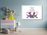 Reader Kids Boy and Girl Watercolor Print Book Lover Gift Wall Art Teen Room Decor Poster Wall Decor Library Art Nursery Decor Nursery-1178