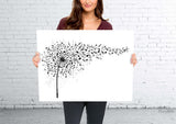 Dandelion Flower Music Notes Watercolor Print Treble Clef Art Print Art Print Musician Gift Wall Decor Wall Art Housewarming Music Room-88