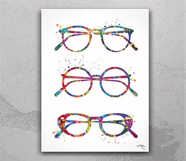 Eyeglasses Watercolor Print Optometrist Gift Optician Poster Eye Doctor Art Eye Wear Medical Art Ophthalmology Wall Art Eye Clinic Decor-320