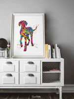 Hungarian Vizsla Dog Portrait Watercolor Print Magyar Dog Pet Gift Dog Love Puppy Friend Dog Art Custom Poster Vizsla Poster Dogart-1445