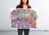 Uterus Histology Watercolor Print Uterine Gynecology Medical Gynecologist OBGYN Female Reproductive System Medical Art Gift Office Decor-491