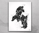 Cocker Spaniel Dog Watercolor Print Cocker Jumping Playing Bouncing Gift Pet Dog Love Puppy Pet Art Dogart Abstract Poster Dog Art-1416
