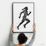 Runner Woman Watercolor Print Runner Woman Female Girl Marathon Winner Art Athlete Personalised Gift Poster Sports Running Gift Runners-2357