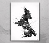 Cocker Spaniel Dog Watercolor Print Cocker Jumping Playing Bouncing Gift Pet Dog Love Puppy Pet Art Dogart Abstract Poster Dog Art-1417