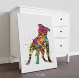 Staffordshire Bull Terrier Watercolor Dog Print Pet Gift Pet Dog Love Doglover Poster Dog Art Bull Terrier Memorial Gift Poster Dogart-1630