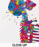 Yoga Skeleton Watercolor Print, Yoga Art, Yogi, Poster, Yoga Pose, Yoga Print, Yoga Studio, Sukhasana Pose, Yoga Wall Decor, Yoga Girl-2483