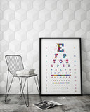 Eye Chart Watercolor Print Eye Test Optometrist Optician Poster Vision Test Medical Art Ophthalmology Doctor Office Clinic Wall Art-2465