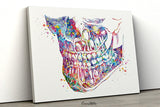 Orthognathic Anatomy Watercolor Print Teeth Anatomy Art Medical Cabinet Office Dental Clinic Art Dentistry Surgery Dentist Mandible Art-194