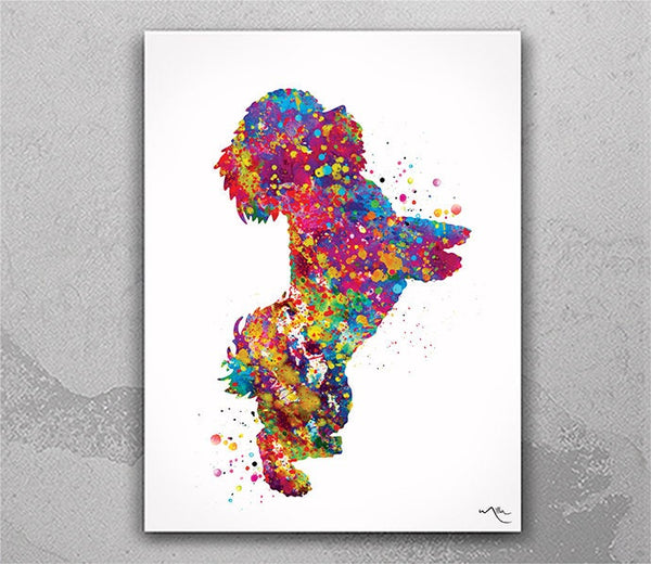Bichon Frise Dog Watercolor Print Dog Lovers Gift Dog Toy Dog Art Print Nursery Wall Art Paw Prints Wall Decor Home Decor Wall Hanging-382