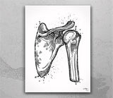 Orthopedic Art Watercolor Print Set of 3 Hip Joint Knee Shoulder Human Bone Anatomy Medical Art Physical Therapy Chiropractor Clinic-2006