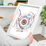 Eye Ball Watercolor Print Eyeball Optometrist Gift Optician Poster Eye Doctor Art Medical Art Ophthalmology Surgeon Eye Clinic Wall Art-1360
