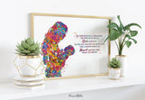 Mother and Baby Quote Watercolor Print Mother and Son Mother and Daughter Mother and Children Mother and Kids Baby Shower No one Else-1668