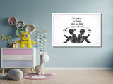 Reader Kids Boy and Girl Watercolor Print Book Lover Gift Wall Art Teen Room Decor Poster Wall Decor Library Art Nursery Decor Nursery-1178