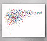 Dandelion Flower Music Notes Watercolor Print Treble Clef Art Print Art Print Musician Gift Wall Decor Wall Art Housewarming Music Room-88