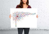 Dandelion Flower Music Notes Watercolor Print Treble Clef Art Print Art Print Musician Gift Wall Decor Wall Art Housewarming Music Room-88