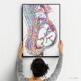 Twin Pregnancy Watercolor Print Womb Pregnancy Anatomy Gynecology Obstetrician Nursing Midwife Baby Fetus Medical Art Clinic Doctor Gift-869