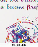 Fireman Quote Watercolor Print Firefighter Gift Fire Department Fire Soldier Hero Wall Art Wall Decor Rescue Personalised Hero Gift-1901