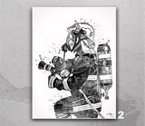 Fireman Firefighter Watercolor Print Firefighter Gift Fire Department Fire Soldier Wall Art Wall Decor Rescue Personalised Hero Gift-590