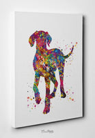 Hungarian Vizsla Dog Portrait Watercolor Print Magyar Dog Pet Gift Dog Love Puppy Friend Dog Art Custom Poster Vizsla Poster Dogart-1445