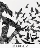 Runner Woman with Birds Watercolor Print Runner Woman Female Girl Marathon Athlete Personalised Gift Poster Sports Running Gift Runners-1500