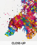 Cocker Spaniel Dog Watercolor Print Cocker Jumping Playing Bouncing Gift Pet Dog Love Puppy Pet Art Dogart Abstract Poster Dog Art-1416