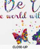 Be You the world will adjust Quote Elephant Watercolor Print Housewarming Gift Wall Art LGBT Motivational Inspirational Wall Hanging-1873