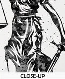 Lady Justice Art Watercolor Print Scales of Justice Lawyer Office Decor Wall Art Judge Law Wall Hanging Lawyer Pass the Bar Gift Art-424