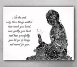 Buddha Quote Watercolor Print Wall Art Poster Buddhism Meditation Wall Decor Art Home Inspirational Quote Wall Hanging Zen Yoga Poster-2170