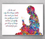 Buddha Quote Watercolor Print Wall Art Poster Buddhism Meditation Wall Decor Art Home Inspirational Quote Wall Hanging Zen Yoga Poster-2170