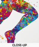 Runner Woman Watercolor Print Runner Woman Female Girl Marathon Winner Art Athlete Personalised Gift Poster Sports Running Gift Runners-2357