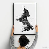 Cocker Spaniel Dog Watercolor Print Cocker Jumping Playing Bouncing Gift Pet Dog Love Puppy Pet Art Dogart Abstract Poster Dog Art-1417