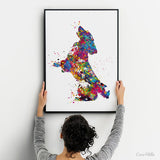 Cocker Spaniel Dog Watercolor Print Cocker Jumping Playing Bouncing Gift Pet Dog Love Puppy Pet Art Dogart Abstract Poster Dog Art-1417