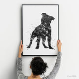Staffordshire Bull Terrier Watercolor Dog Print Pet Gift Pet Dog Love Doglover Poster Dog Art Bull Terrier Memorial Gift Poster Dogart-1630