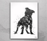 Staffordshire Bull Terrier Watercolor Dog Print Pet Gift Pet Dog Love Doglover Poster Dog Art Bull Terrier Memorial Gift Poster Dogart-1630
