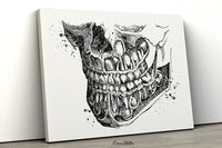 Orthognathic Anatomy Watercolor Print Teeth Anatomy Art Medical Cabinet Office Dental Clinic Art Dentistry Surgery Dentist Mandible Art-194