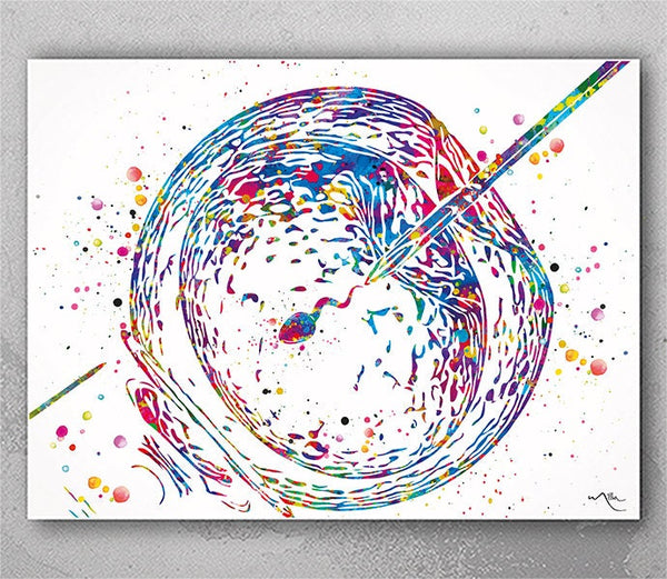 IVF Art Watercolor Print Embryonic Art Gynecology Medical Art In Vitro Fertilization OBGYN Infertility Fertility Clinic Office Decor-2103