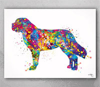 St Bernard Dog Watercolor Art Print Gift Pet Add Best Doglover Gift Pet Housewarming Gift Poster Dog Art Pet Loss Wall Hanging Wall Art-662