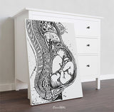 Twin Pregnancy Watercolor Print Womb Pregnancy Anatomy Gynecology Obstetrician Nursing Midwife Baby Fetus Medical Art Clinic Doctor Gift-869