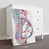 Twin Pregnancy Watercolor Print Womb Pregnancy Anatomy Gynecology Obstetrician Nursing Midwife Baby Fetus Medical Art Clinic Doctor Gift-869